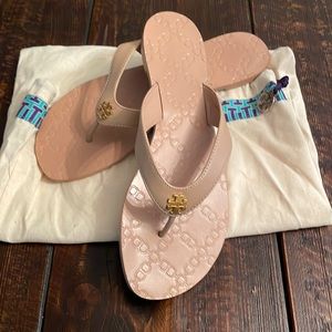 Tory Burch NEW Leather Upper Flip Flips size 8